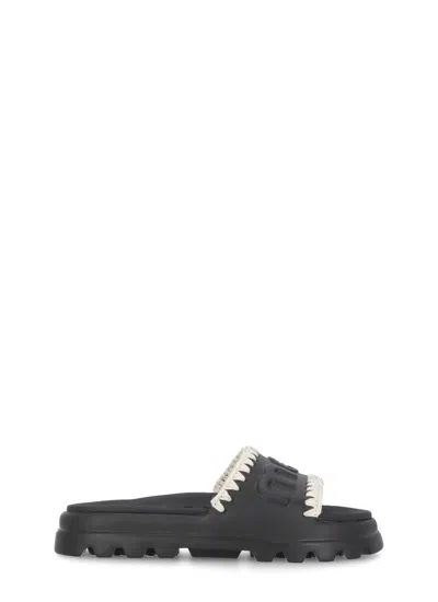 MOU BLACK EVA ONE PIECE SLIDE SLIPPER