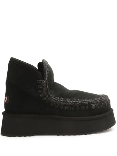 Mou Black Mini Eskimo Boots