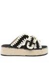 Mou Black Suede Sandals