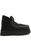 Mou Ankle Boots With Double Face Sheepskin And Fit In Black