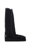 Mou Eskimo 40 Rhinestones Logo Boots In Black