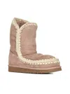 Mou Shearling-lined Suede Eskimo Boots In Elephant Grey