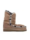 Mou Constrast-stitching Moccasin Boots In Elephant Grey