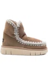 Mou Eskimo 18 Bounce Suede Ankle Boots In Brown