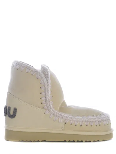 Mou Boots  Eskimo18 Glitter Made Of Suede In Yellow