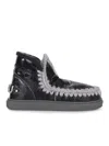 Mou Boots  Sneakers Metal Logo Made In Suede In Black