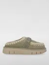 Mou Bounce Clog Metal Logo Slippers In Green