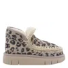 Mou Eskimo Bounce Leopard Print Platform Boots In Animal Print