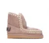 Mou Eskimo 18 Bounce Tan Sheepskin Ankle Boots In Pink