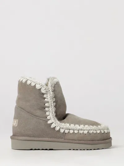 Mou Boots Woman Color Grey In Animal Print