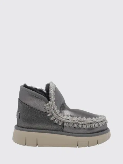 Mou Boots Woman Color Silver In Animal Print