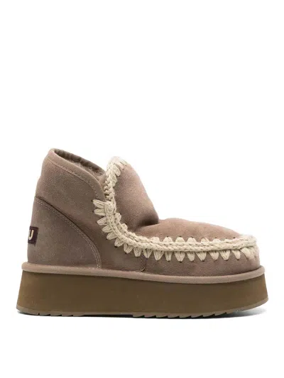 Mou Mini Eskimo Platform Boots In Brown