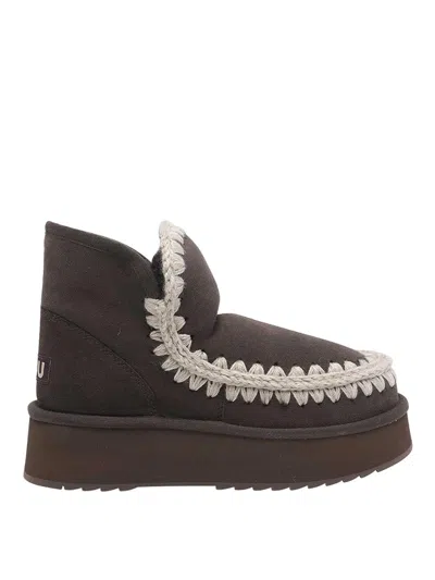 Mou Mini Eskimo Platform Boots In Gray