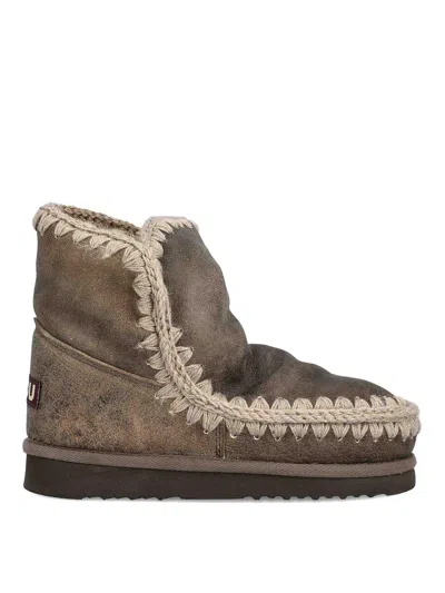 Mou Brown Leather Eskimo 18 In Multi