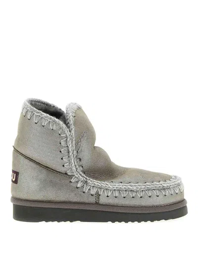 Mou Eskimo 18 Ankle Boots In Metallic