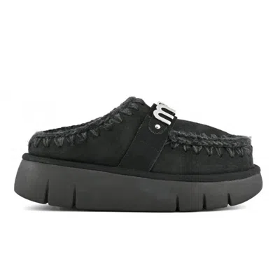 Mou Bounce Clog Metal Logo In Black
