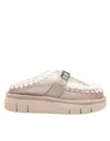 Mou Bounce Clog In Laminated Sheepskin In Gray