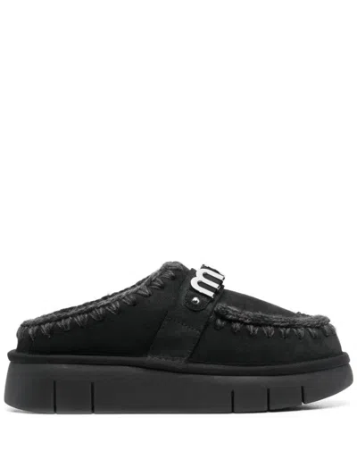 Mou Bounce Clog Metal Log In Black