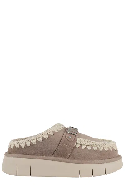 Mou Bounce Clog Metal Logo In Gray