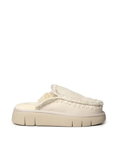 Mou Bounce Clog Mules In Beige