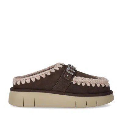MOU BOUNCE METAL LOGO MOCHA CLOG