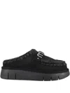 Mou Bounce Sheepskin Mules In Black