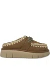 Mou Bounce Suede Mules In Multi