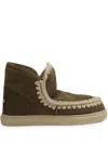 MOU MOU BROWN BOOTS WITH BRAIDED DETAILING