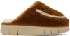 Mou Brown Bounce Slippers In Cog Cognac