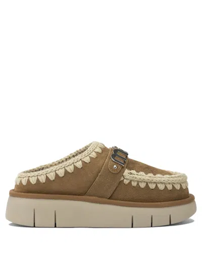 Mou Brown Sheepskin Slippers