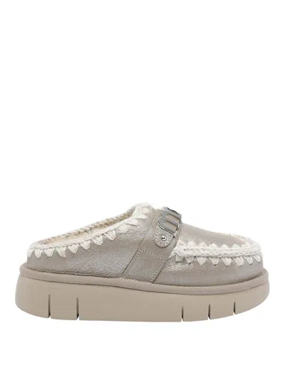 Mou Letter Logo Bounce Clog In Gray