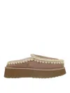Mou Elephant Grey Clog Eskimo Platform Mules In Nude