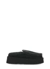 Mou Eskimo Platform Slipper-mule In Black Suede In Black