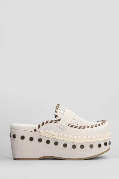 MOU MOU CLOG LEATHER SLIPPER-MULE