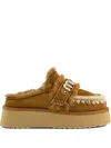 Mou Clogs Mit Plateau-logo 4mm In Brown