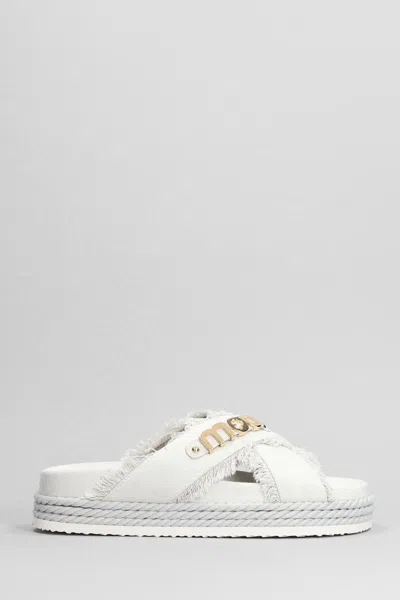 MOU MOU CRISSCROSS SLIPPER-MULE