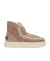 MOU CROCHET STITCH-TRIM BOOTS