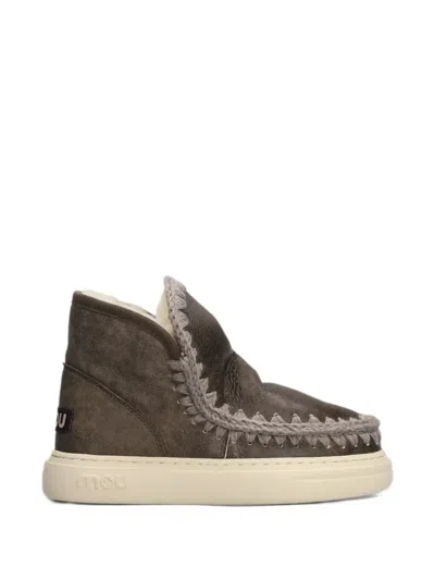 Mou Crochet-trim Ankle Boots In Multi