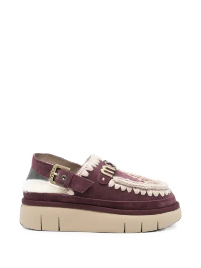 Mou Crochet-trim Buckle-strap Pumps In Multi