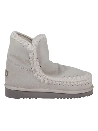 Mou Double-faced Sheepskin Ankle Boots In Gray