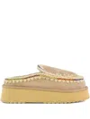 Mou Embellished Platform Mules In Neutral
