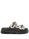 MOU MOU EMBROIDERED SANDALS