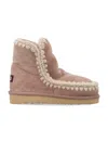 Mou Crochet-trim Slip-on In Pink