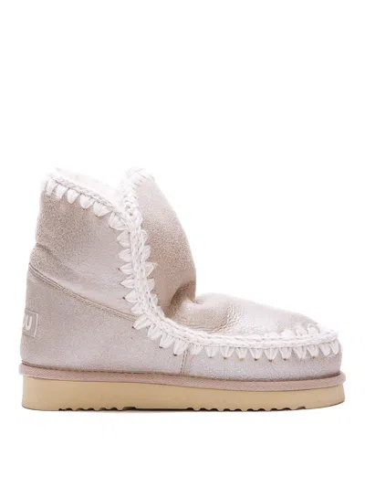 Mou Eskimo 18 Special Leather Ankle Boots In Neutral