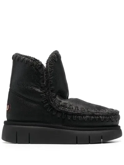 Mou "eskimo 18 Bounce" Ankle Boots In Black