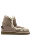 Mou Eskimo 18 Contrast Stitched Ankle Boots In Marrone