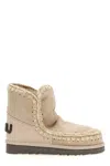 Mou Eskimo 18 Glitter Logo Ankle Boots In Neutral