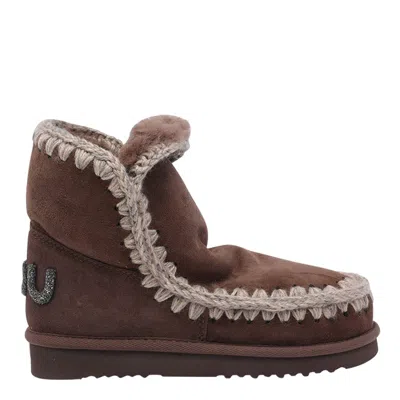 Mou Eskimo 18 Glitter Logo Booties In Multi
