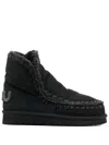 Mou Eskimo 18 Glitter Logo Boots In Black