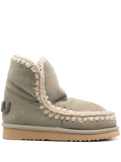 Mou Eskimo 18 Glitter Logo Boots In Green